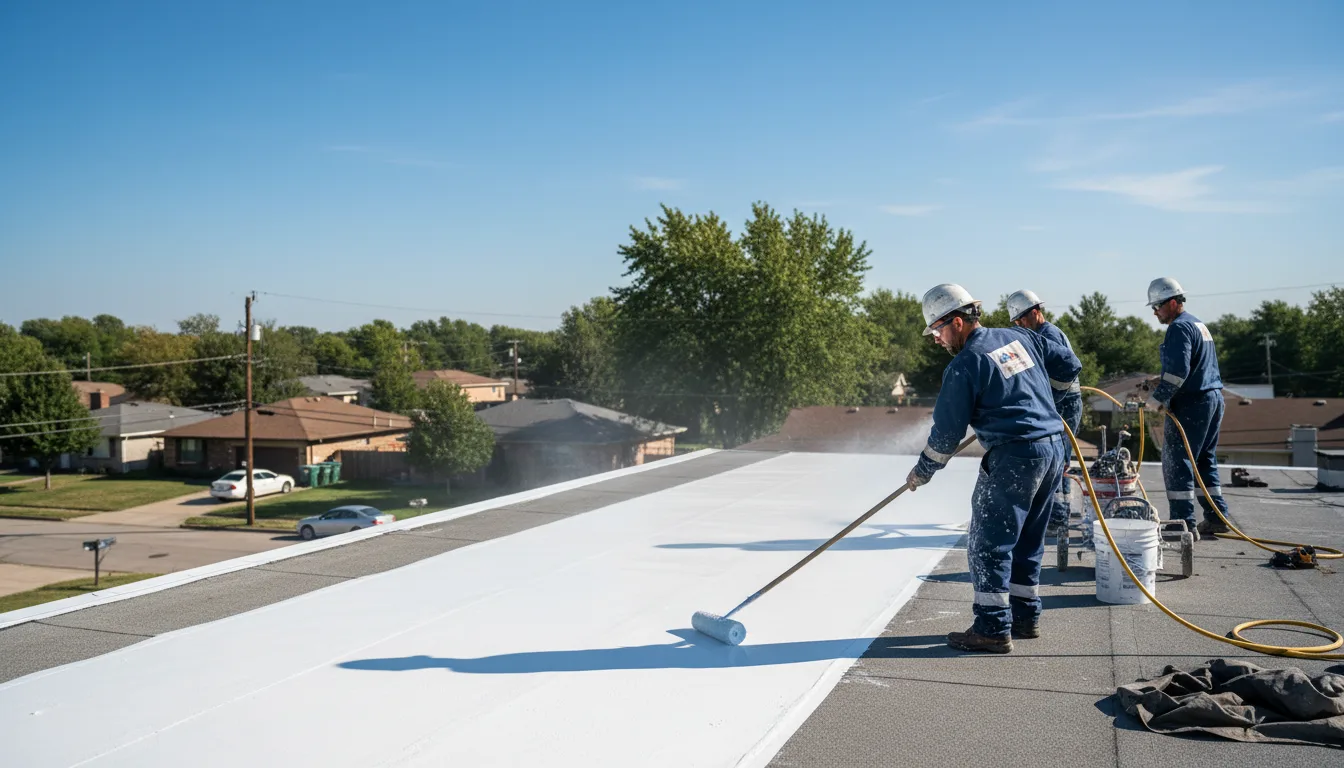 Commercial roof coating in Crowder, MS near me
